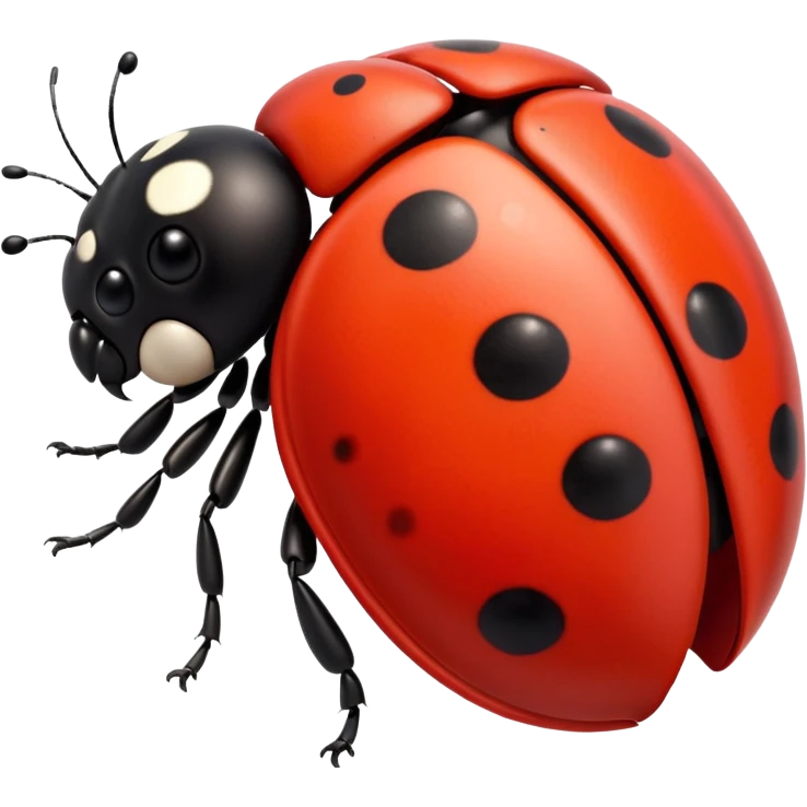 red cute ladybug emoji