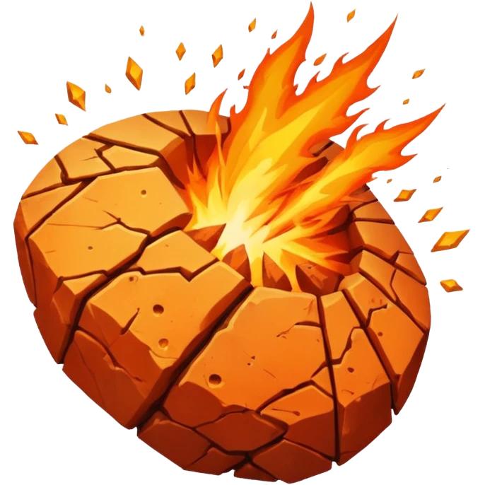 Meteor rock blasting emoji