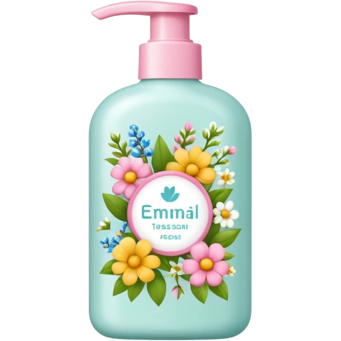 , flower)

bottle of hair care product with seasonal symbols around emoji