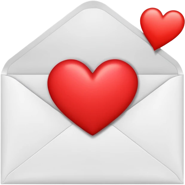 White Envelope with Heart emoji