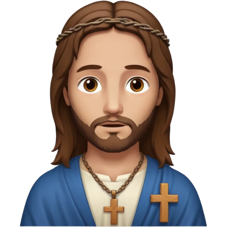 Jésus avec la croix en collier emoji