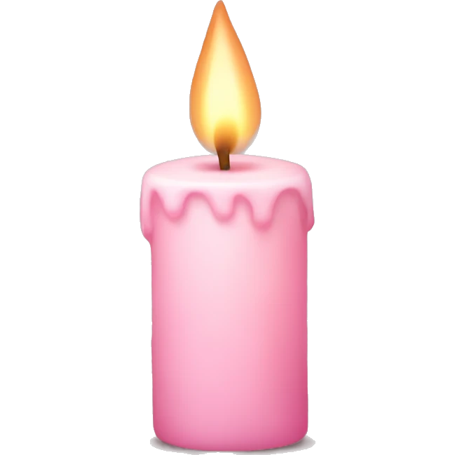 light pink candle emoji