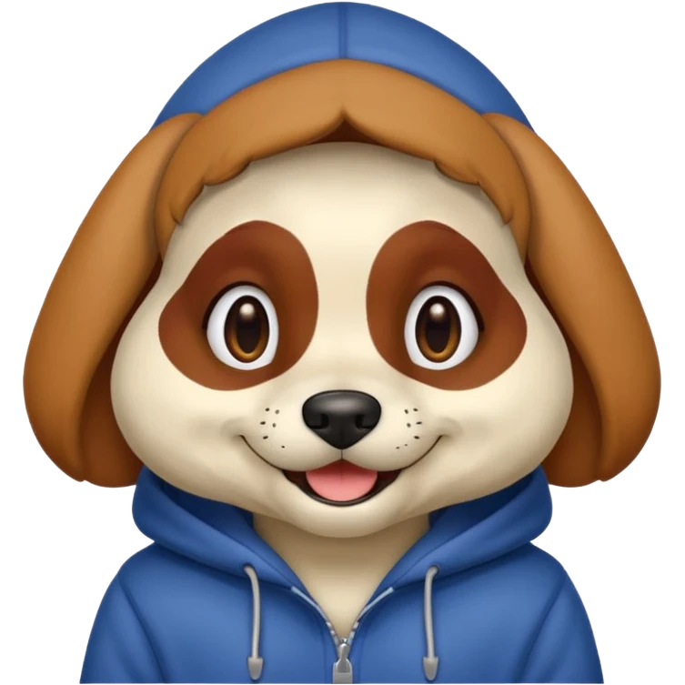 Dog wearing hoodie  emoji