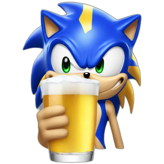 sonic head drinking emoji