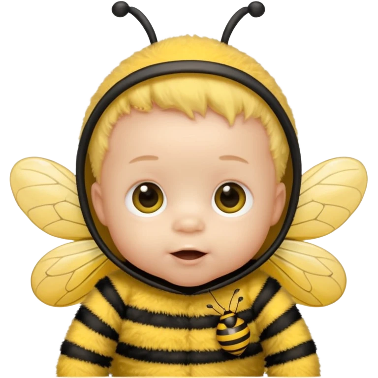  baby boy with pacifier dressed as a bee emoji