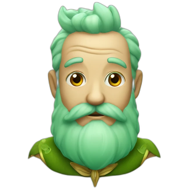 little fairy grandfather with a green beard emoji
