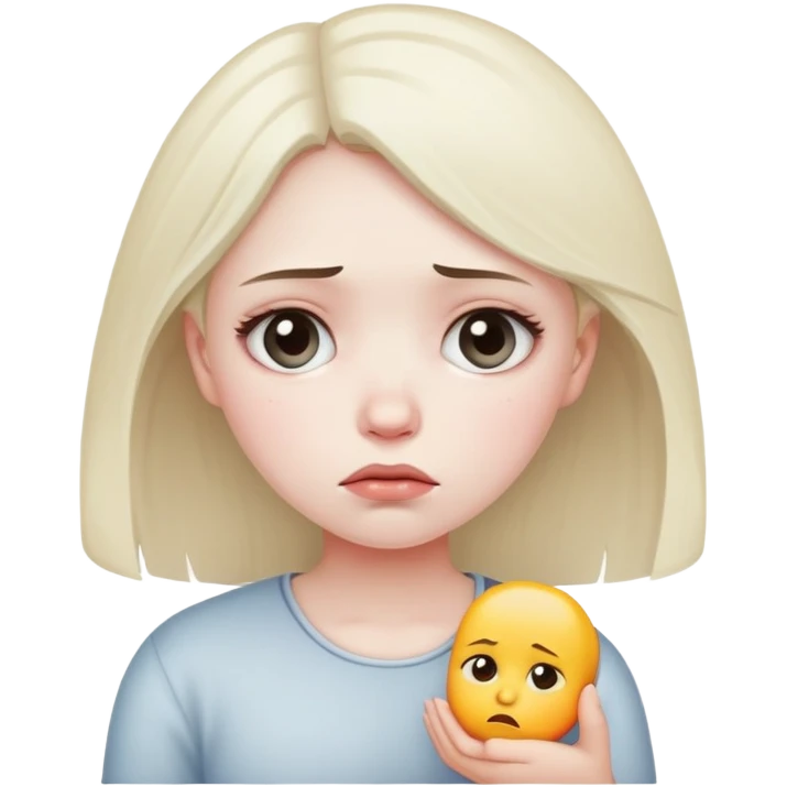Died girl holding her next emoji
