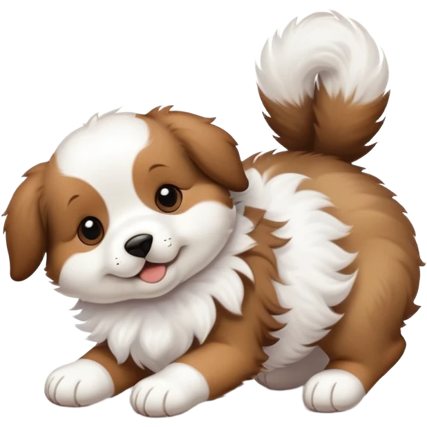puppy rolling on its back emoji