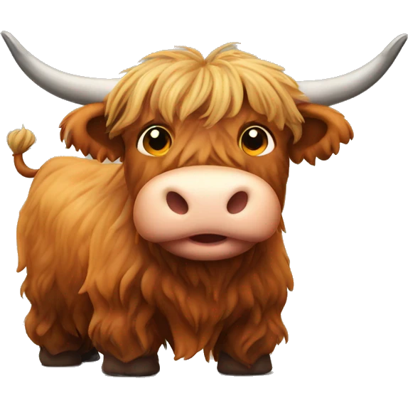 Fatty scottish highland cow emoji