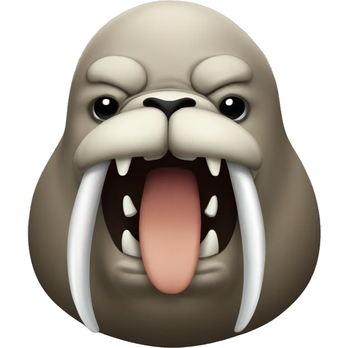 Angry walrus with big tusk  emoji
