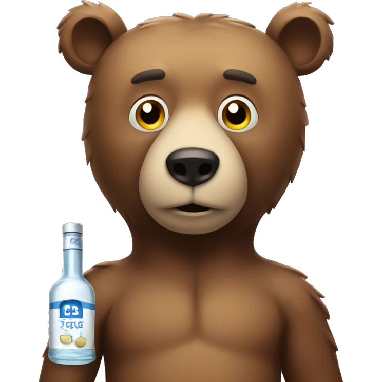 bear with vodka emoji