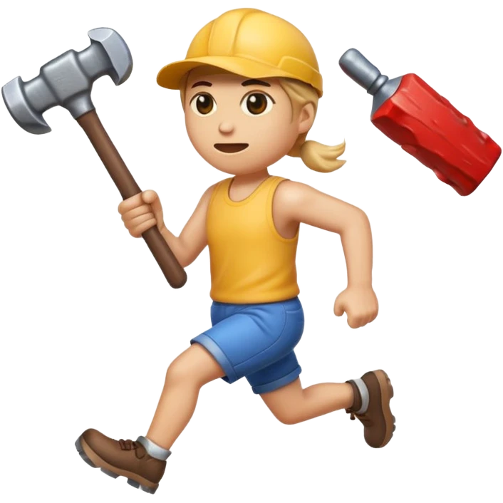 An emoji representing the "ironman challenge event" long-distance marathon for an mmorpg player who crafts everything themselves the hard way, and does not buy or sell items in-game. See https://ironman.com for ideas. emoji