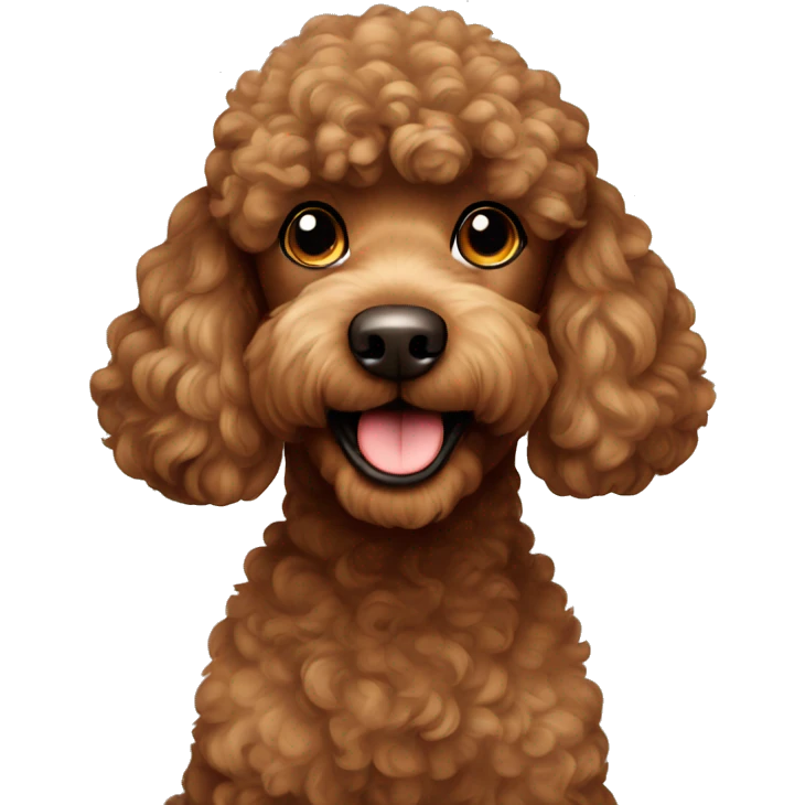 brown poodle emoji