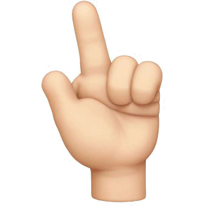 Korean finger heart with middle finger emoji