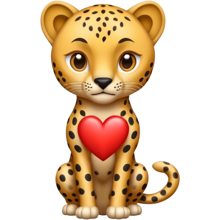 Guépard avec des yeux en coeur  emoji