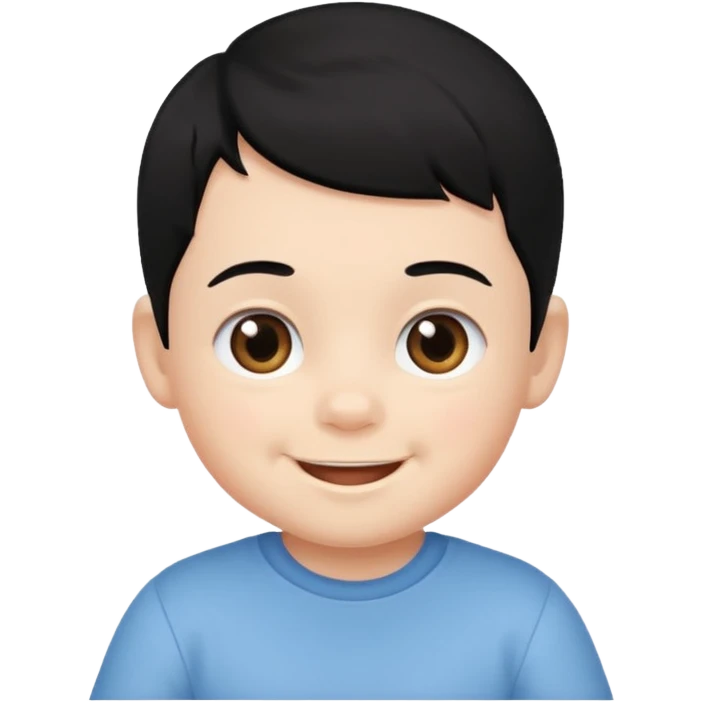 baby boy black hair emoji