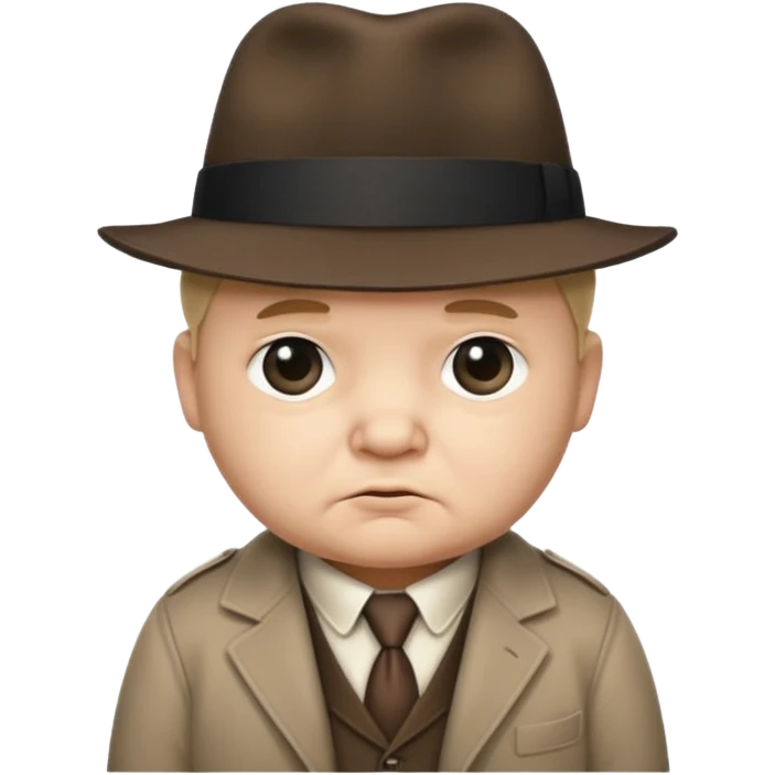 Baby looking like an old tubby mafioso man  emoji