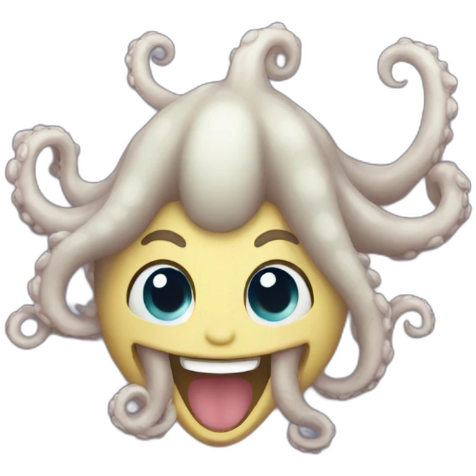 cute kraken cute face HYPE cheering emoji