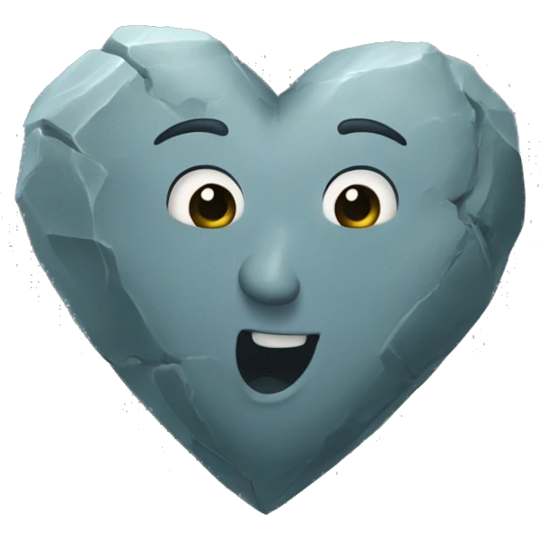 Corazón de piedra cincelad emoji
