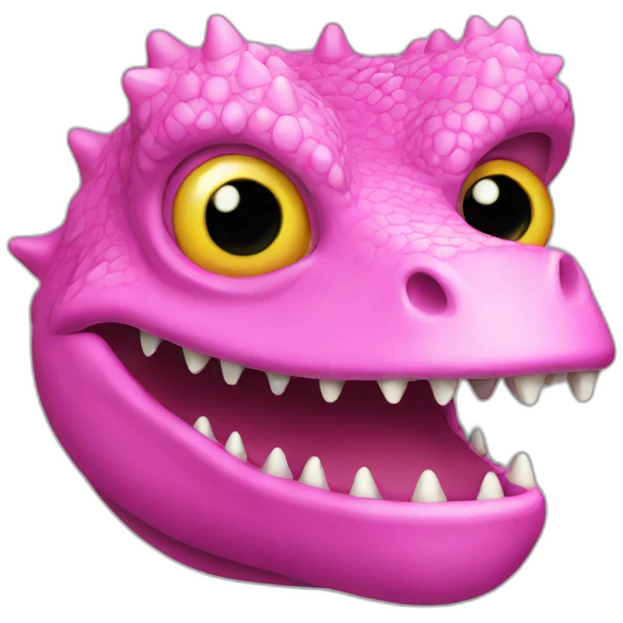 Lizard man pink emoji