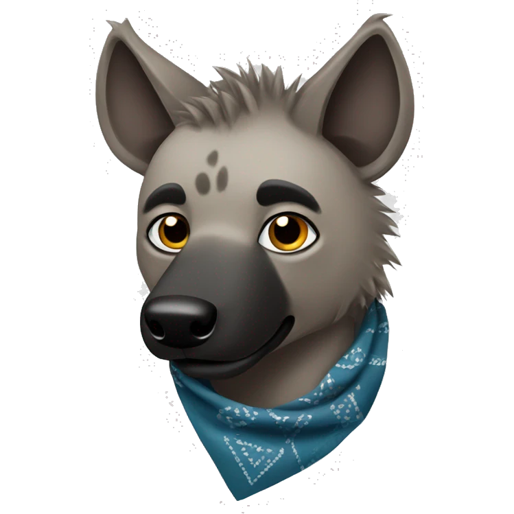 Hyena with bandanna  emoji