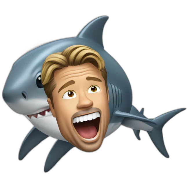 Brad Pitt as a Shark  emoji
