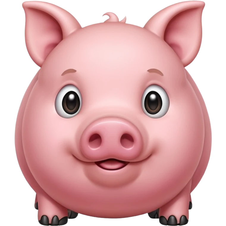Cute pink pig emoji