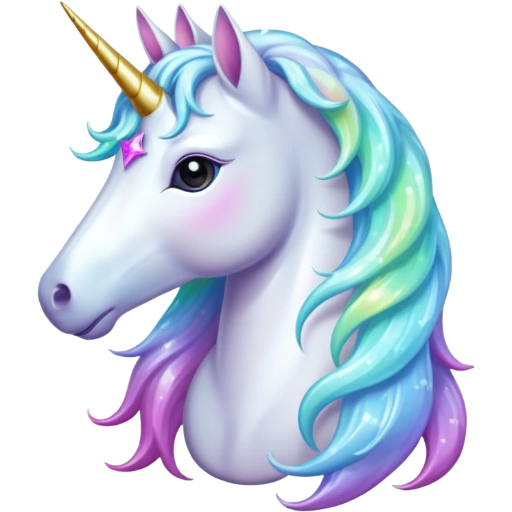 Sparkly White Unicorn emoji