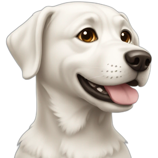 Un chien qui lèche un chat emoji