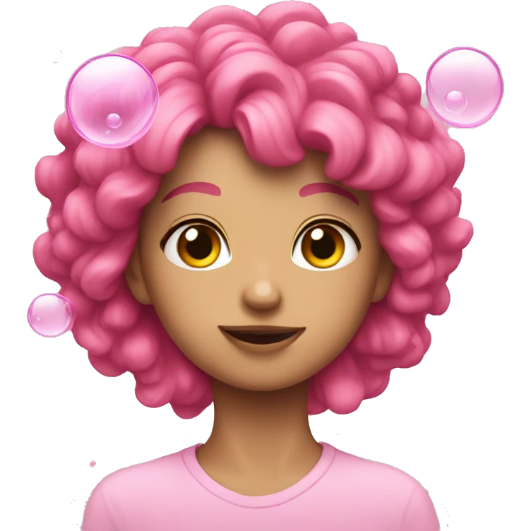 Pink bubbles emoji