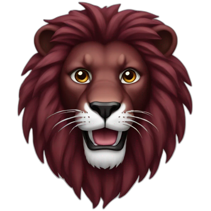 Maroon lion emoji
