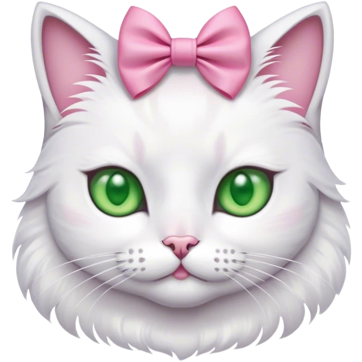 Cat with pink bow emoji