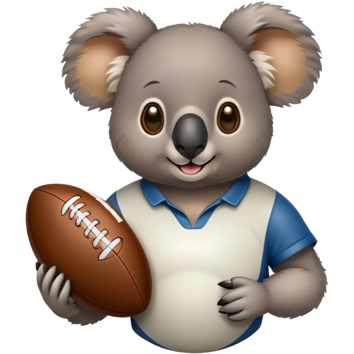 Koala holding a rugby ball emoji