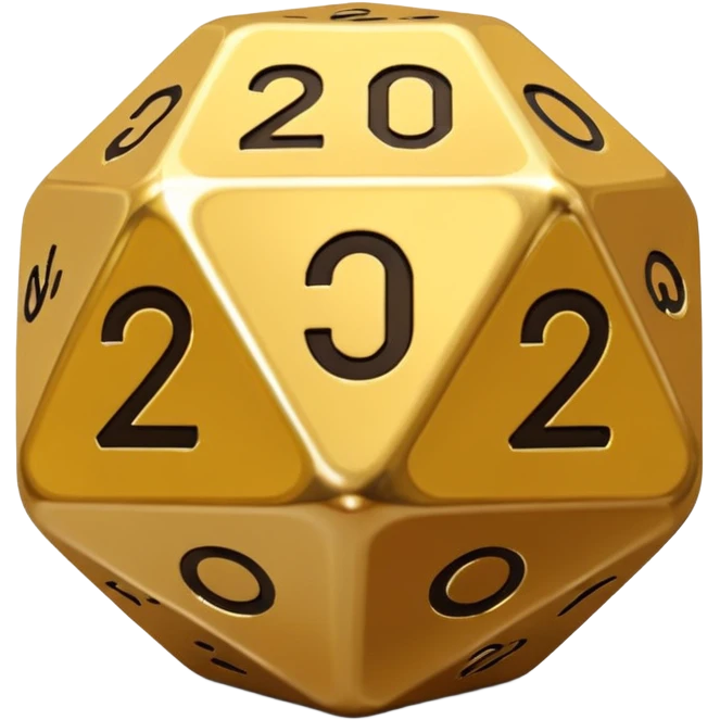 ДнД дайс д20 с акцентом на цифре 20 emoji