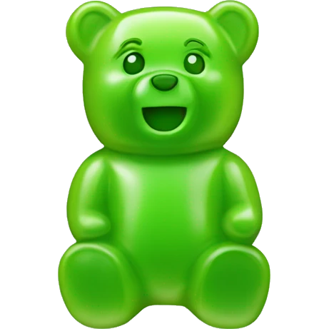 green harbo gummy bear emoji