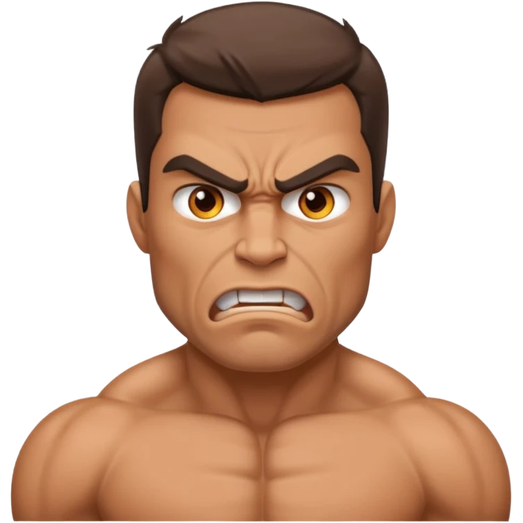Kaslı Adam sinirli emoji