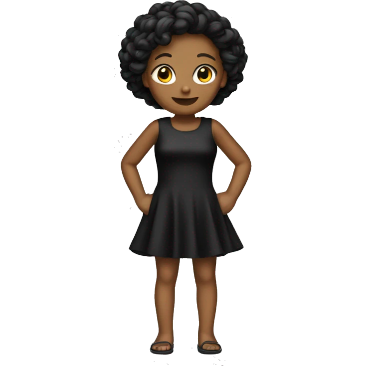 black mini dress emoji