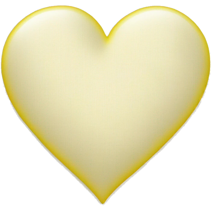 very light pale yellow heart shape emoji