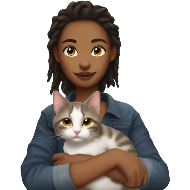 Me and my cat baby emoji