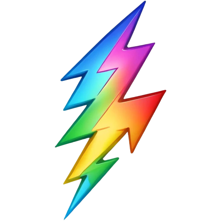 make an emoji that combines rainbow and alightning bolt emoji