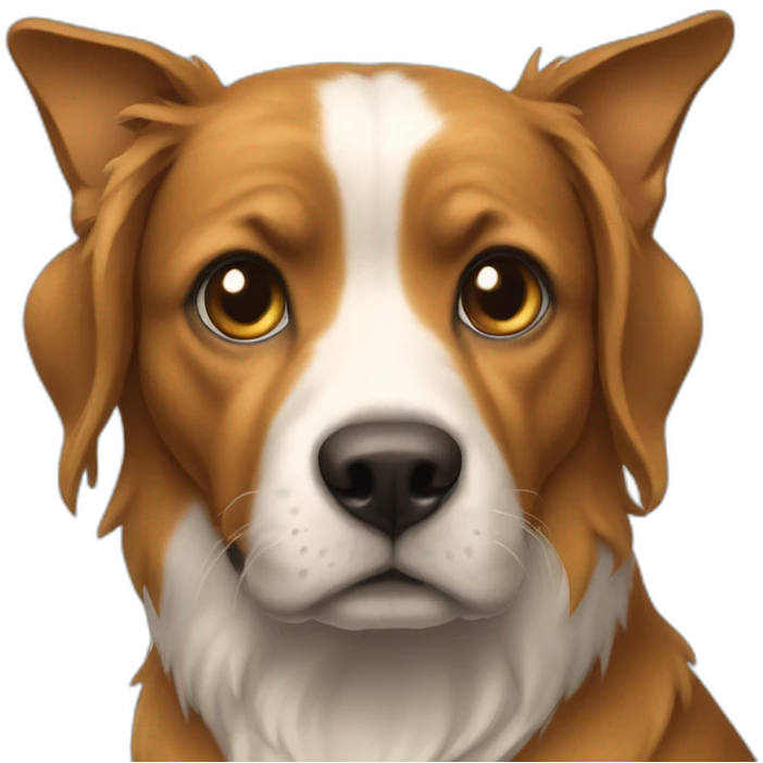 chat sur un chien emoji