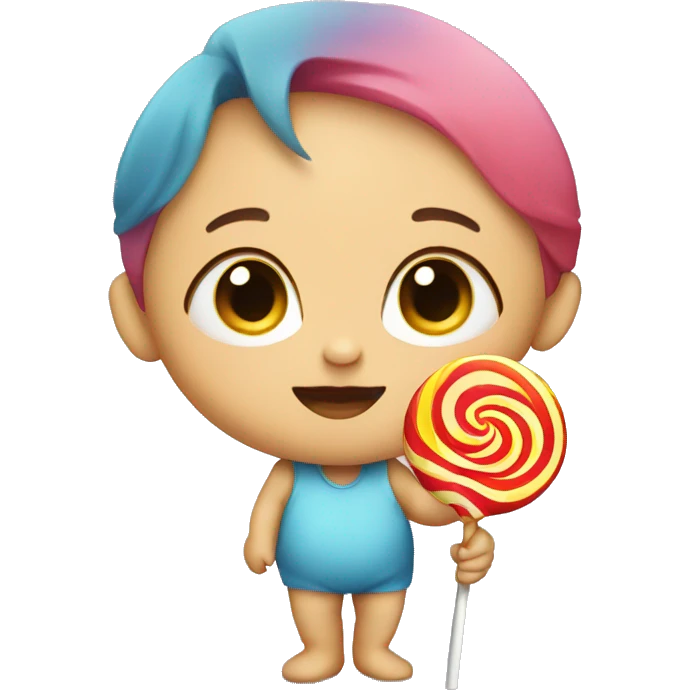 Baby with lollipop  emoji