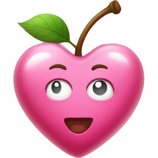 Pink cherry heart  emoji