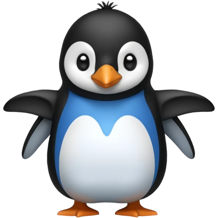 A blue shirt with penguin emoji
