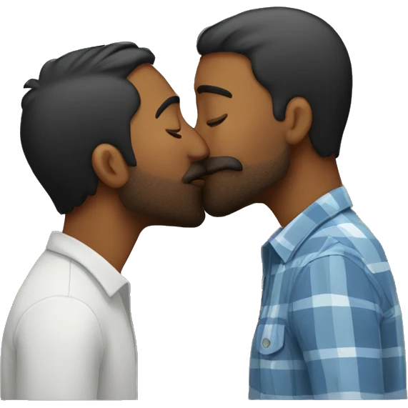 A couple of men kissing emoji
