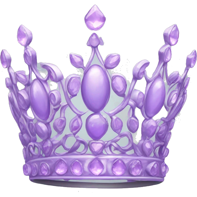 Realistic lilac shiny tiara emoji