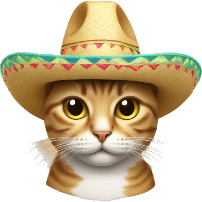 Cat wearing sombrero  emoji