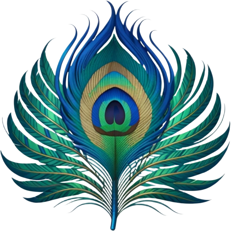 Peacock feather emoji