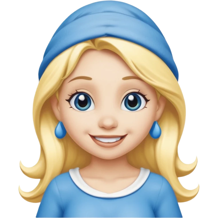 happy smurfette emoji