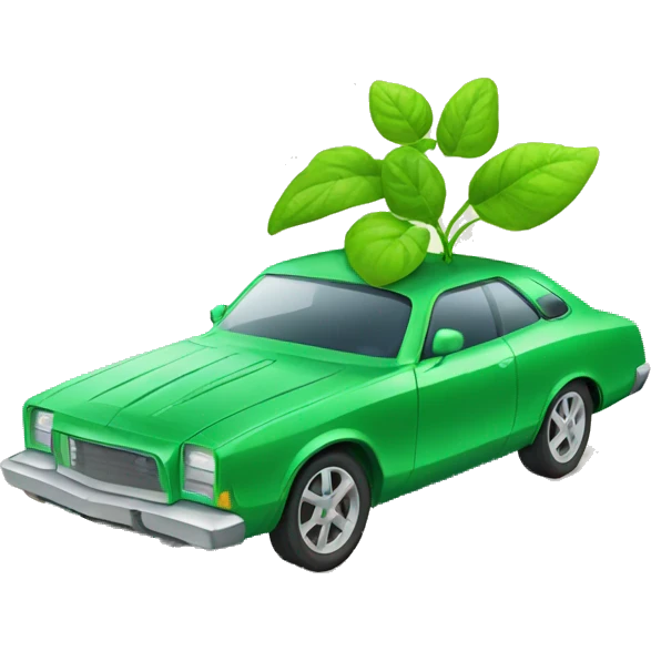 A car powered by photosynthesis emoji